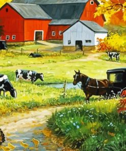 Fall Scene Diamond Paintings