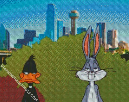 Daffy Duck And Bugs Bunny diamond painting