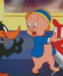 Daffy Duck And Porky Pig diamond painting