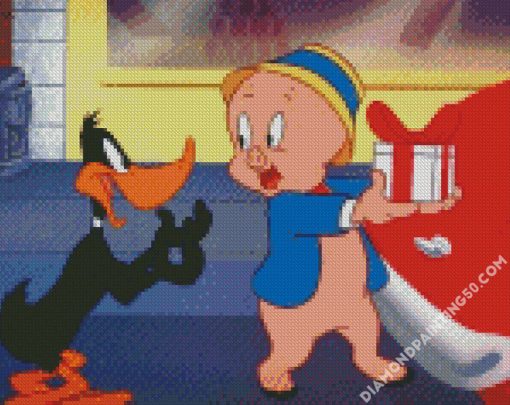 Daffy Duck And Porky Pig diamond painting