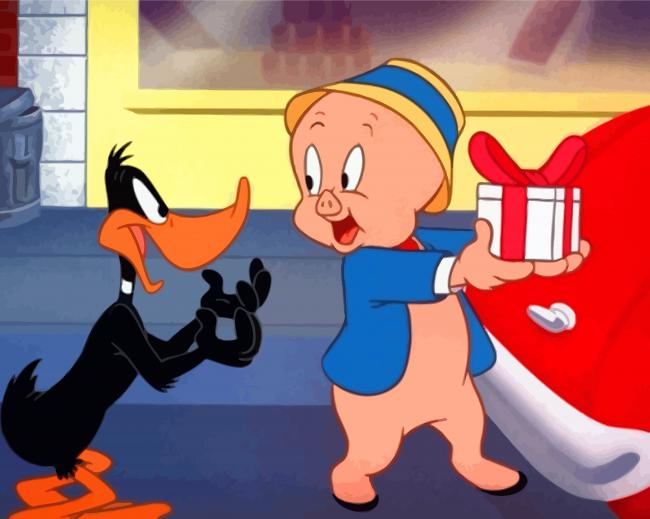 Daffy Duck And Porky Pig diamond painting