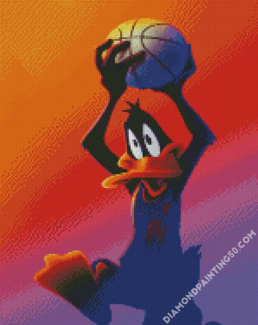 Daffy Duck Basketballer diamond painting