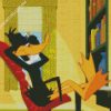 Daffy Duck Sitting In The Desk diamond painting