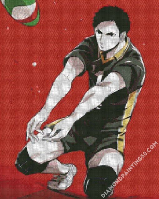 Daichi Sawamura Playing Volleyball diamond painting