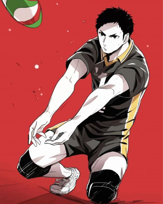 Daichi Sawamura Playing Volleyball diamond painting