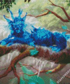 Fantasy Blue Lynx Cat diamond painting