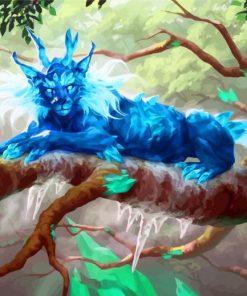 Fantasy Blue Lynx Cat diamond painting