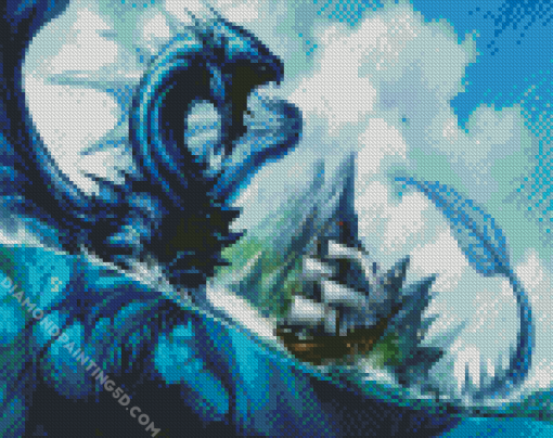 Fantasy Leviathan Sea Serpent diamond painting