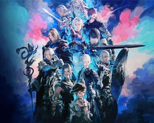 Final Fantasy XiV Game Poster Diamond Paintings