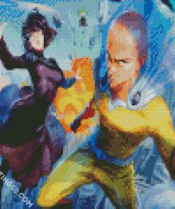 Fubuki And Saitama diamond painting