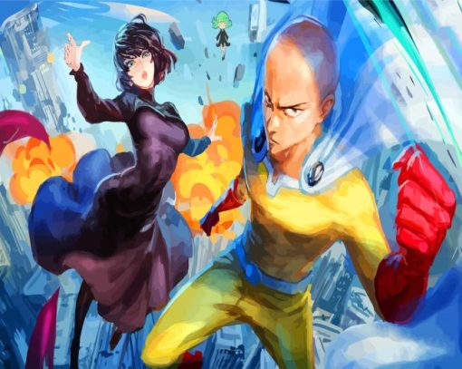 Fubuki And Saitama diamond painting