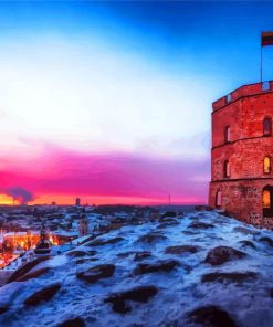 Gediminas Castle Tower Lithuania diamond painting