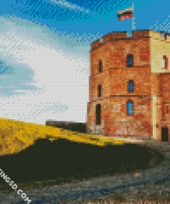 Gediminas Tower Lithuania diamond painting