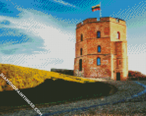 Gediminas Tower Lithuania diamond painting