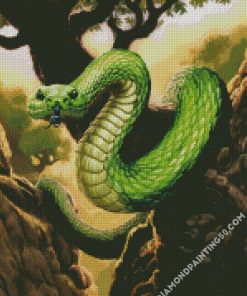 Green Cobra diamond painting