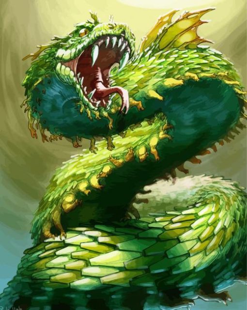 Green Dragon diamond painting