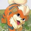 Growlithe Pokemon Diamond Paintings