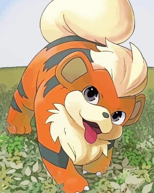 Growlithe Pokemon Diamond Paintings