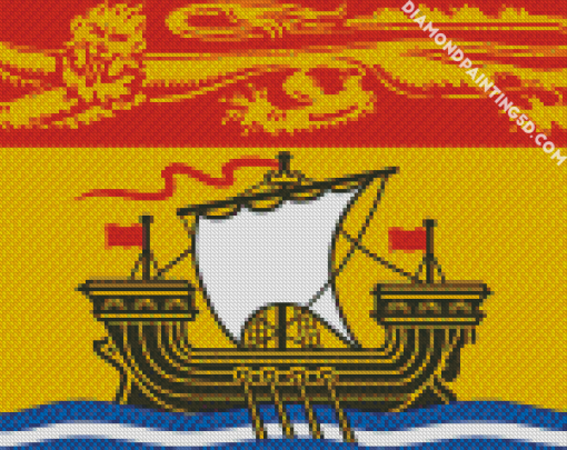 New Brunswick Flag Diamond Paintings