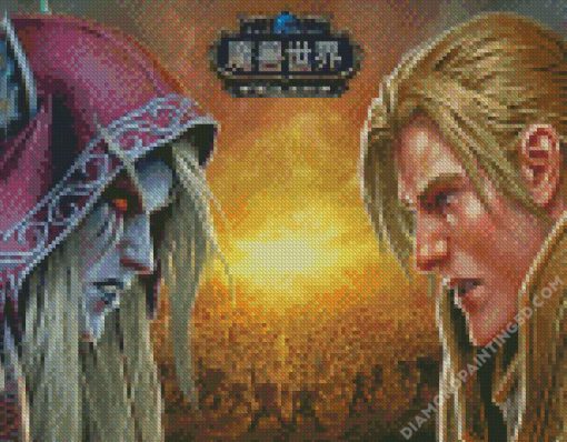 World Of Warcraft Battle For Azeroth Online Game Diamond Paintings