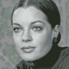 Black And White Young Romy Schneider Diamond Paintings