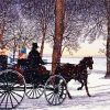 Horse Carriage In Snow diamond painting