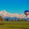 Hot Air Balloon And Mountain In Mondovi Diamond Paintings