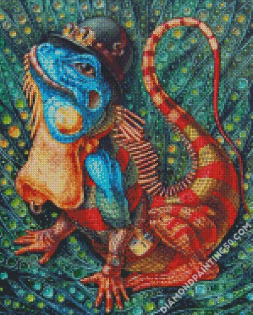 Iguana Art diamond painting