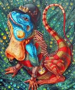 Iguana Art diamond painting