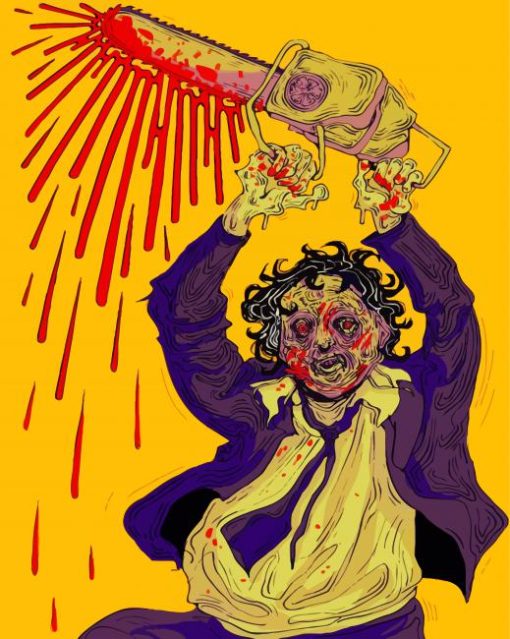 Illustration Leatherface Jackson diamond painting