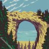 Illustration Mackinac Arch Rock diamond painting