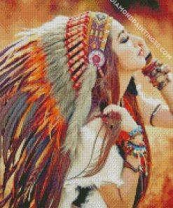 Indigenous Woman diamond painting