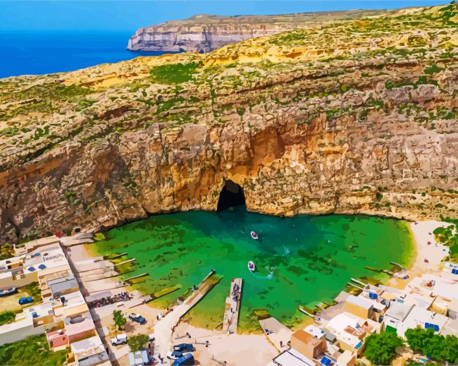 Island Sea Dive Site Gozo Diamond Paintings