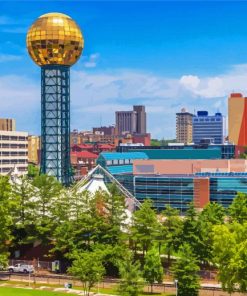 Knoxville Sunsphere Building Diamond Painting