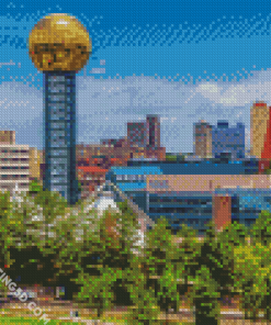 Knoxville Sunsphere Building Diamond Painting