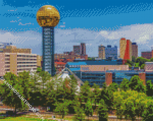 Knoxville Sunsphere Building Diamond Painting