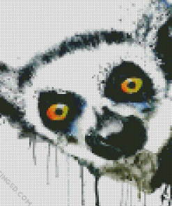 Lemur Head diamond painting