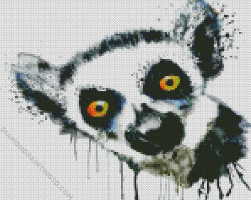 Lemur Head diamond painting