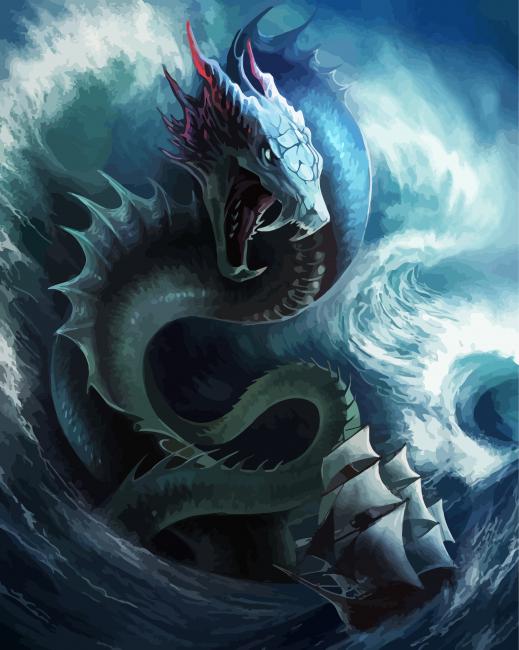 Leviathan In Sea diamond painting