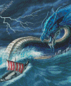 Leviathan Sea Serpent diamond painting