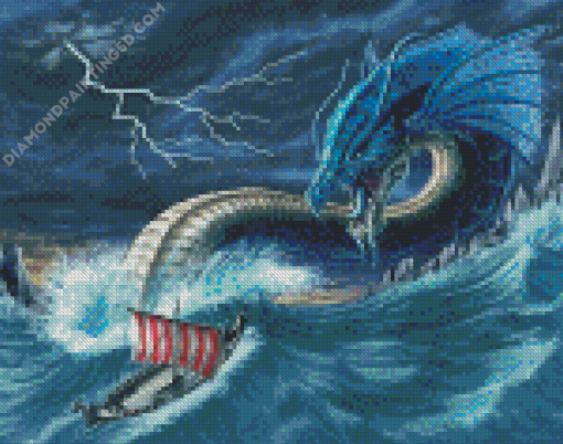 Leviathan Sea Serpent diamond painting