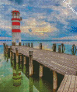 Lighthouse Of Podersdorf Austria diamond painting