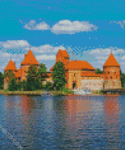 Lithania Trakai Castle diamond painting