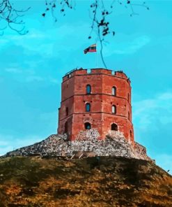 Lithuania Gediminas Tower diamond painting