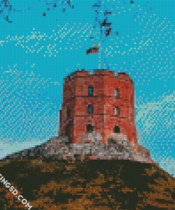 Lithuania Gediminas Tower diamond painting