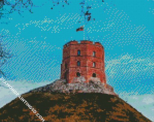 Lithuania Gediminas Tower diamond painting