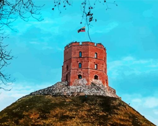 Lithuania Gediminas Tower diamond painting