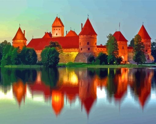 Lithuania Trakai Castle Museum diamond painting