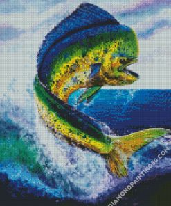 Mahi Mahi Fish Jumping diamond painting