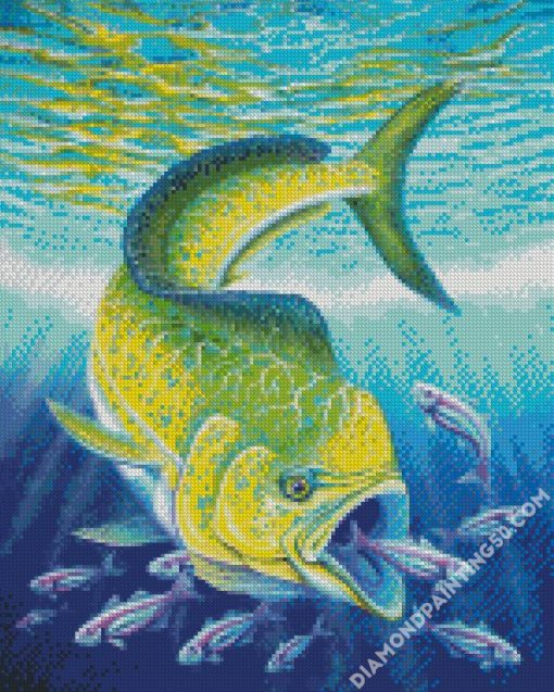 Mahi Mahi Eating Fish diamond painting